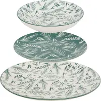Secret De Gourmet Tafelservice agathe 12 teil(e) grün d26,5xp2,4cm - Atmosphera créateur d'intérieur