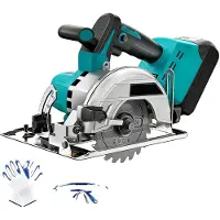 OEM Scie circulaire, moteur sans balais, lame de 125 mm de diamètre, avec 2 batteries