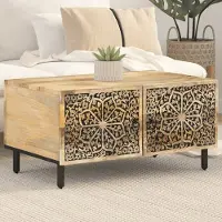 Prolenta Table basse exclusive - Dimensions : 80 x 50 x 40 cm - Bois massif de mangue