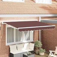 Prolenta Maison Exclusive - Armature de store marron 250 x 200 cm en polyester avec revêtement PU