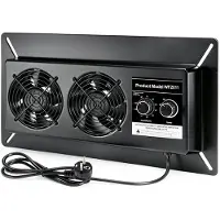 StarTech.com Ventilateur pour vide sanitaire - WF2011 - Double bouton rotatif pour la vitesse et l'humidité - Vitesse 3000 tr/min - Débit d'air 374 m³/h - Écran couleur - Gris clair