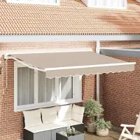 Prolenta Maison Exclusive - Armature de store beige 250 x 200 cm en polyester avec revêtement PU