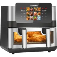 OEM Friteuse à air chaud, double panier, écran tactile LED, noir, UE