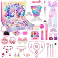 Sonstiges Calendrier de l'Avent Cosmétiques Fille 2024 Calendrier de Noël 24 Bijoux Maquillage Calendrier Beauté A partir de 3-12 ans
