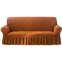 CANDeal Housse de canapé Seersucker avec zoom pour 1-4 sièges, housse de canapé lavable en machine (Khaki, 190-230CM)