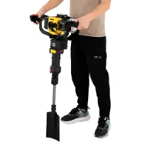 StarTech.com Tarière portable / tarière à pieux - À guidage manuel, à essence - 1 250 W - 2 temps - Démarrage manuel - Refroidissement par air - e CE - Jaune/noir
