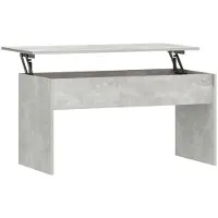 vidaXL Table basse gris béton 102x50,5x52,5 cm Bois composite