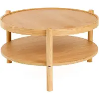 Skye Decor , table basse haut de gamme 100 % bois massif, chêne, Ø 80 cm, hauteur 48 cm | Épaisseur 18 mm | Style scandinave moderne, élégante et fonctionnelle pour votre intérieur.
