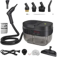 OEM Nettoyeur vapeur, réglage du débit de vapeur en 3 niveaux, réservoir d'eau de 1600 ml, couleur noire