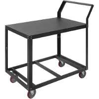 StarTech.com Établi en acier - Table de travail mobile - Pour charges lourdes - Capacité de charge : 159 kg - Avec roulettes - Pour garage/atelier/industrie - Noir