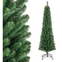 StarTech.com Sapin de Noël artificiel - Modèle Slim/Pencil - Hauteur 180 cm - 392 branches - Pied métallique - Vert