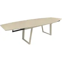 Vita Table De Repas Extensible En Aluminium Et Céramique ? Manta 180/230/280 X 110 ? Allonges En Bout ? Coloris Crème