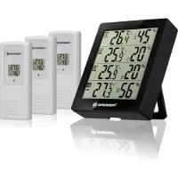 Bresser Thermohygromètre Quadro - Thermohygromètre pour 4 points de mesure