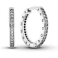 Pandora Créoles Logo, (Argent)