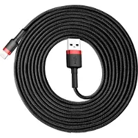 Baseus Câble Lightning Usb Cafule 2A 3M (Czarno-Czerwony)