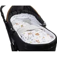 Sensillo set de calèche en velours, blanc, WALDABENTEUER