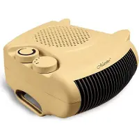 Maestro Radiateur soufflant électrique 2000W Trois modes de fonctionnement Ventilateur chaud et froid Horizontal Vertical Beige
