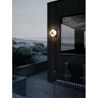 Nordlux Cross IP54 Applique extérieure durable, Variante : Ø 206 x 130 mm, E27, 15 W, acier galvanisé