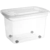 PLAST TEAM Vertriebs GmbH Boîte de rangement avec couvercle, modèle Home Box, 52 litres - Volume : HBP 52