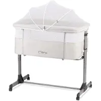 Momi Lit Cododo Et Berceau Bébé Revo - Gris - Hauteur Et Angle Réglables - Roues