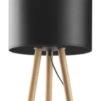 TK Lighting Lampe de chevet TOKYO noire 1xE27x15W en bois, dimensions : 46x30x30 cm, IP20, TK-Lighting