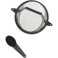 Fackelmann 42297 Filtre à café permanent, filtre à café de taille 4, filtre à café réutilisable, filtre à café n°4, Nylon, Plastique, Gris, 11,5 x 4,5 cm