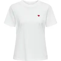JDY T-shirt 'JDYPISA' rouge / blanc