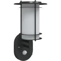 vidaXL Applique murale d'extérieur avec détecteur de mouvement noir acier inoxydable