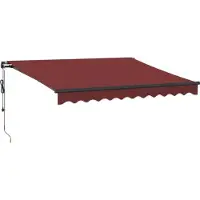 vidaXL Store automatique avec LEDs rouge vin 300x250 cm