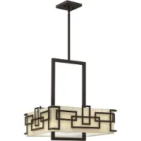 Elstead Lighting Lanza Lampe à suspendre E27 triple bronze huilé (E27)