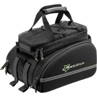RockBros A6-03Bk Sacoche à vélo pour 35 L Porte-bagages avec poches extensibles - Noir