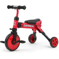 Milly Mally Tricycle Ride On - Vélo 2 en 1 Rouge
