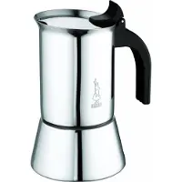 Bialetti Venus box, Cafetière moka, 0,2 l, argent, acier inoxydable, 4 tasses, plastique