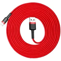 Baseus Câble Lightning Usb Cafule 2A 3M (Czerwony)