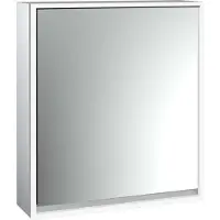 Emco loft Armoire de toilette avec éclairage, 600 mm, modèle apparent, aluminium/miroir, 979805100
