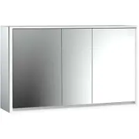 Emco loft Armoire de toilette avec éclairage, 1400mm, 3 portes, modèle apparent, 979805124
