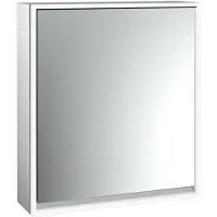 Emco loft Armoire de toilette avec éclairage, 600 mm, modèle apparent, aluminium/blanc, 979806102
