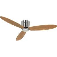 CasaFan ECO Plano II 132 BN-EN WIFI Ailes chêne nature, Ventilateur, Argent, Marron
