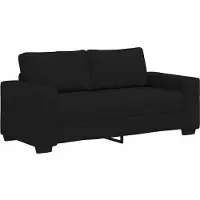 vidaXL Canapé 2 places Noir 180x77x82 cm Tissu