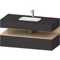 Duravit Collection One lavabo à encastrer avec meuble sous-vasque en console, 1200x550x600mm, niche en chêne naturel, QA4787030800000