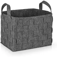 DS Produkte N8WERK Sac de rangement en feutre L - 40 x 30 x 30 cm - Gris foncé