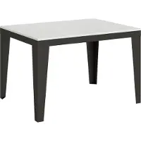 Itamoby Table Extensible 90X120/380 Cm Flame Evolution Frêne Blanc Structure Anthracite
