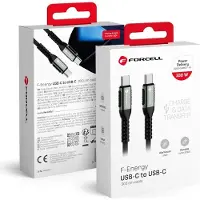 Forcell F-ENERGY C260 câble Type C vers Type C QC4.0 PD 5A 100W Cafule 3 m noir