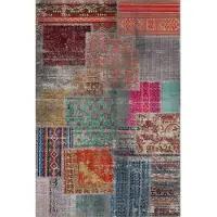 Bamyum Denise Bedruckter Teppich Chenille-Druck Maschinell Hergestellt 80 x 150 cm (80 x 150 cm)