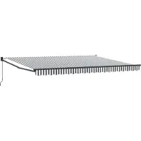 vidaXL Auvent rétractable Anthracite et Blanc 4,5x3 m Tissu & Aluminium