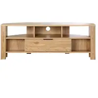 CALICOSY - Meuble TV d'Angle 1 TiroirReproduction Chêne - L120 cm