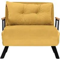 CALICOSY - Fauteuil convertible en tissu avec pieds en métal L67 cm - SANDO