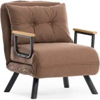 CALICOSY - Fauteuil convertible en tissu avec pieds en métal L67 cm - SANDO