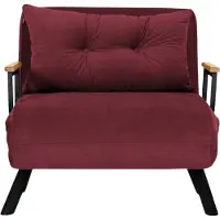 CALICOSY - Fauteuil convertible en tissu avec pieds en métal L67 cm - SANDO