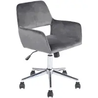CALICOSY - Chaise de bureau en velours ajustable - Ross